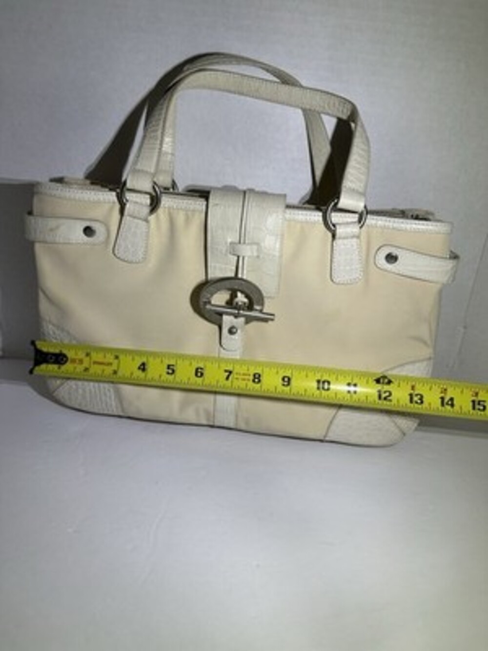 Ralph Lauren handbag Womens purse western style used cream color medium - Picture 14 of 15